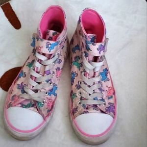Children Unicorn Pink High Top Converse